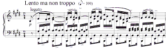Click, to get the whole score of the Chopin Etude op 10/3
